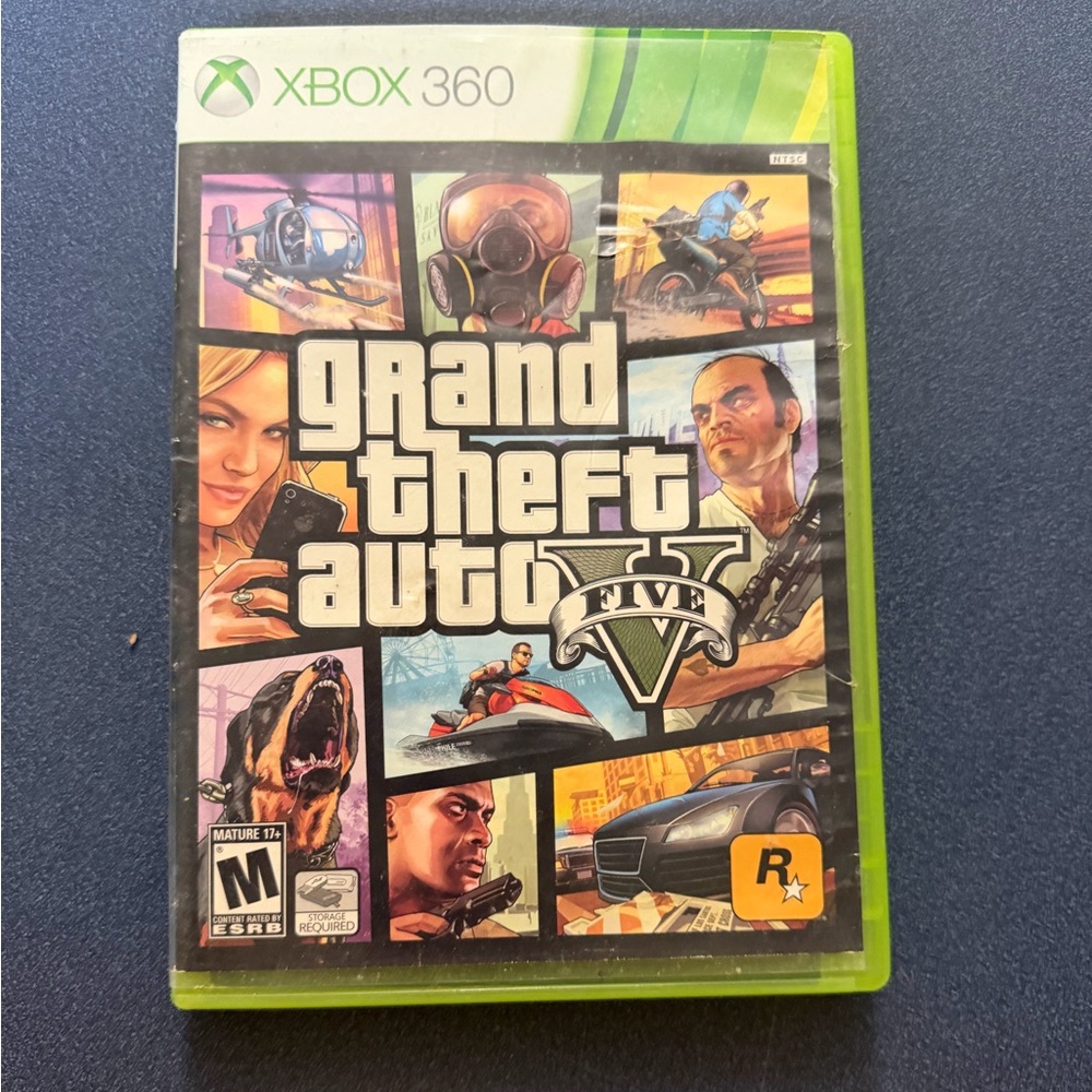 Grand Theft Auto V for Xbox 360 - Green Case